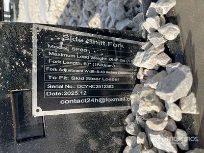 2026 GIYI GY-SF60 60 in Horquillas para minicargadora (Unused)