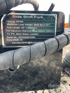 2026 GIYI GY-SF60 60 in Horquillas para minicargadora (Unused)