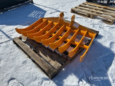 2026 GIYI 45 in Excavator Rake - Fits Cat 307 (Unused)