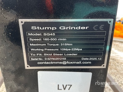 2026 GIYI GY-BSG45 Trituradora para minicargadora (Unused)