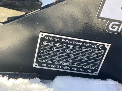 2026 GIYI GY-HWG72 72 in Skeleton Skid Steer Grapple Bucket (Unused)