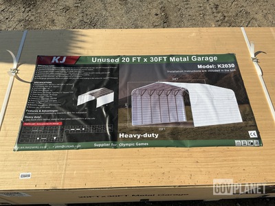 KJ K2030 Metal Garage - Unused