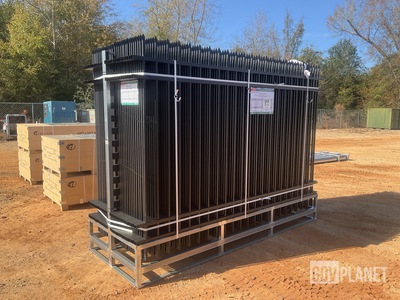 (30) Pieces of Galvanized Steel Garden/Public Space Fence w/(31) Post Connectors