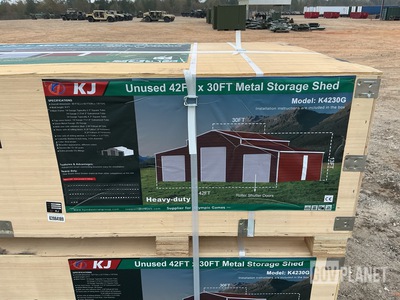 KJ K4230G Metal Storage Shed - Unused