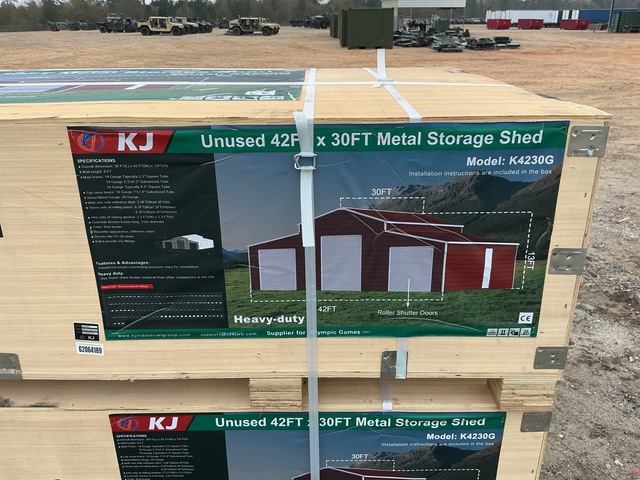 KJ K4230G Metal Storage Shed - Unused