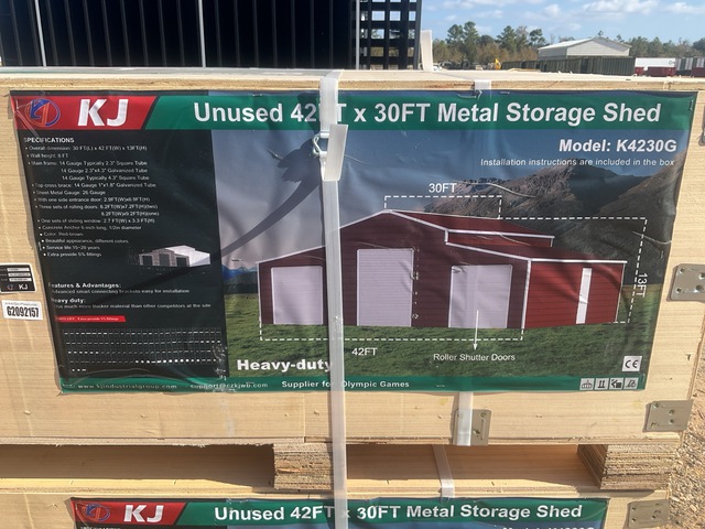 KJ K4230G Metal Storage Shed - Unused