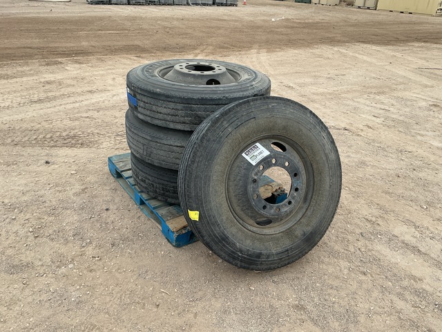 (4) Michelin 11R22.5 Tires w/Wheels
