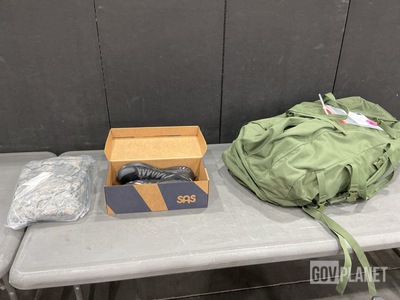 (10) Cold Weather Parkas, (14) Duffel Bags, (17) Shoes & Assorted Items