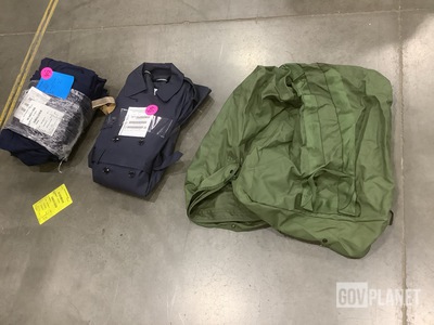 (45) Flyer's Kit Bags, (12) All-Weather Coats, (41) Trousers & Assorted Items