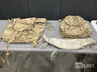(9) Field Packs, (28) Molded Waist Belts & Assorted Items