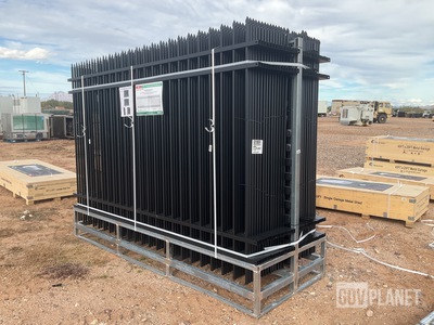 (30) Pieces of Galvanized Steel Garden/Public Space Fence w/(31) Post Connectors