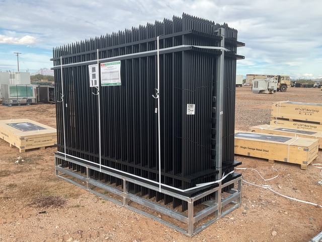 (30) Pieces of Galvanized Steel Garden/Public Space Fence w/(31) Post Connectors