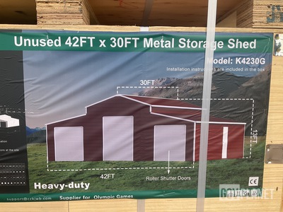 KJ K4230G Metal Storage Shed - Unused