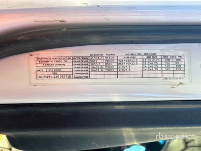 2023 Kenworth T880 12x4 Vijfassige kiepwagen