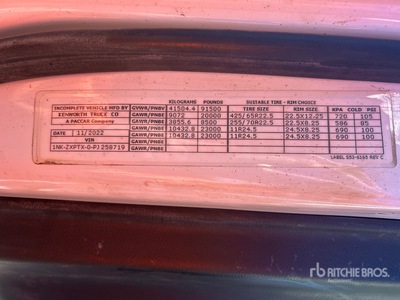 2023 Kenworth T880 12x4 Vijfassige kiepwagen