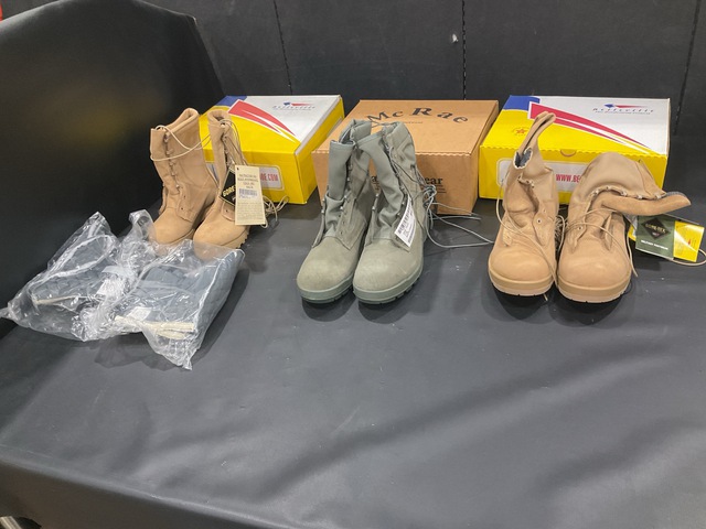 (29) Pairs of Combat Boots, (5) Pairs of Flyers Boots & Assorted Boots