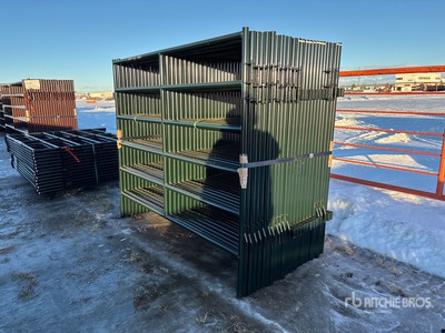 Quantity of (24) 2026 BYT PNL706 7 ft 6 in x 5 ft 6 in High 6 Rail Livestock Panel (Unused)