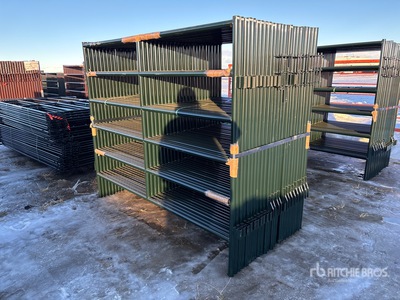 Quantity of (24) 2026 BYT PNL706 5 ft 6 in x 7 ft 6 in 6 Raile Livestock Panel (Unused)