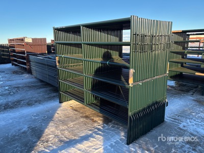 Quantity of (24) 2026 BYT PNL706 5 ft 6 in x 7 ft 6 in 6 Rail Livestock Panel (Unused)
