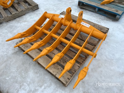 2026 GIYI 44 in Excavator Rake - Fits Cat 305 (Unused)