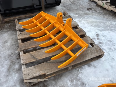 2026 GIYI 38 in pro fit to cat 303 Excavator Rake (Unused)