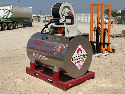 2025 Yuni D1000DC 1000 L Portable Steel Diesel 1000 Liter Fuel Tank with Pump Fuel Tank (Unused)