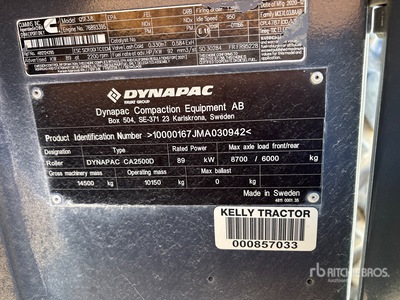 2021 Dynapac CA2500D Smooth Drum Compactor