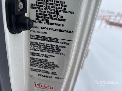 2021 Isuzu NPR HD 4x2 Waste Collection Truck