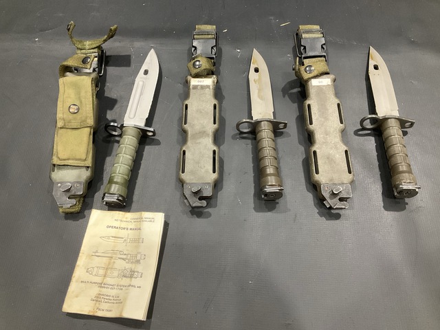 (55) Bayonet Knives w/Scabbards