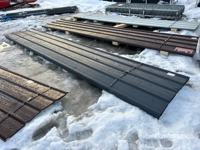 Quantity of (70) Grey Metal Roof Panels (Unused)