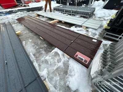 Quantity of (30) Brown Metal Roof Panels (Unused)