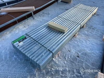 Quantity of (100) Clear Polycarbonate Roof Panel (Unused)