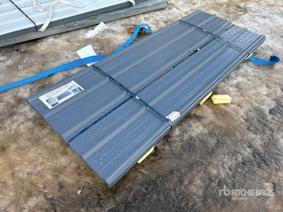 Quantity of (70) Grey Metal Roof Panel (Unused)
