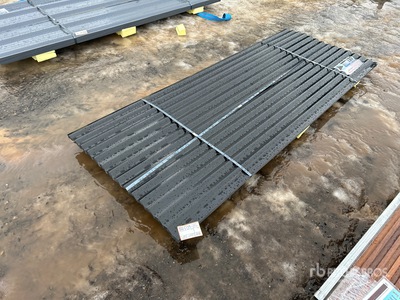 Quantity of (70) Black Metal Roof Panels (Unused)