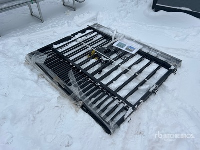 11 ft 8 in x 4 ft 9 in Bi-Parting Galvanized Wrought Iron Driveway Gate