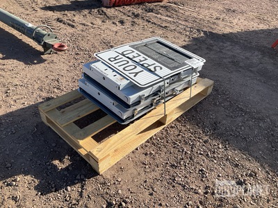 (4) Trafficlogix SafePace 100 Radar Signs