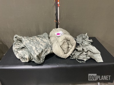 (26) Poncho Liners, (20) Sleeping Bags, (14) Stuff Sacks & Assorted Items