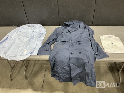 (3) All-Weather Coats, (75) Women's Shirts, (102) Men's Shirts & Assorted Items