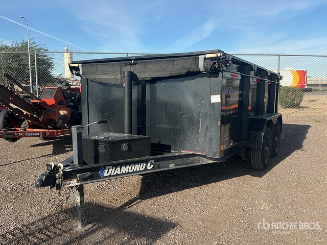 2023 Diamond C 12 ft T/A Dump Utility Trailer