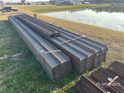 Quantity of (3) Bundles of 8 in x 30 ft Steel I-Beams