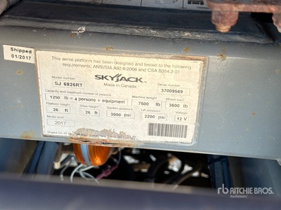 2017 Skyjack SJ6826 RT 4x4 Dual Fuel Scissor Lift