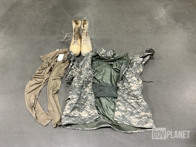 (7) Pairs of Boots, (58) Pairs of Drawers, (7) Parkas & Assorted Items