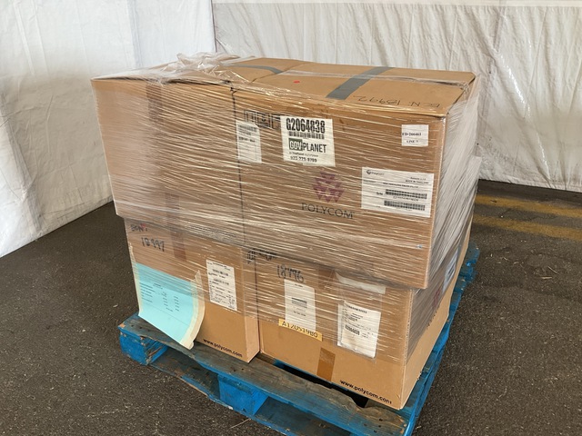 (1) Roll of Barrier, (6) Conferencing Systems, (2) Rolls of Tape & Assorted Item