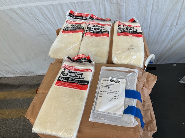 (120) Shearling Floor Applicator Refills, (10) Lavatory Faucets & Assorted Items