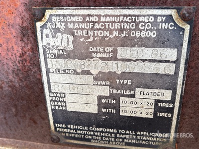 1987 Trailmobile 48 ft T/A Flatbed Trailer