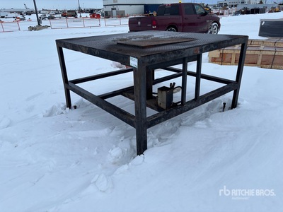 6 ft x 6 ft Rolling Metal Workbench