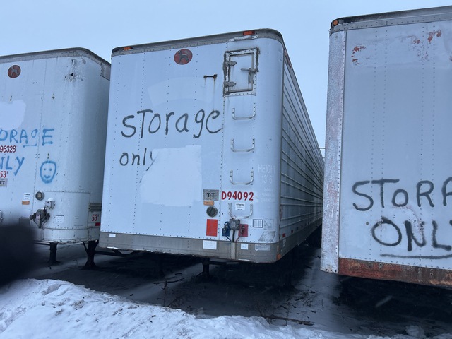 1990 Great Dane 11TJWL 53 53 ft T/A Van Trailer (Inoperable)