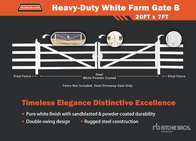 EG EarthyGrounds Gate B 20 ft Farm Driveway Gate (Unused)
