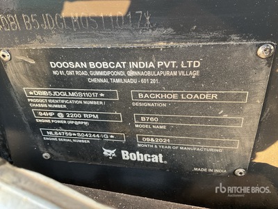 2021 Bobcat B760 4x4 Retroexcavadora / Backhoe Loader