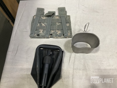(30) Entrenching Hand Tools, (77) Water Canteen Cups & Assorted Items